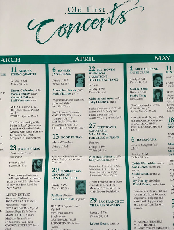 Old First Concerts calendar