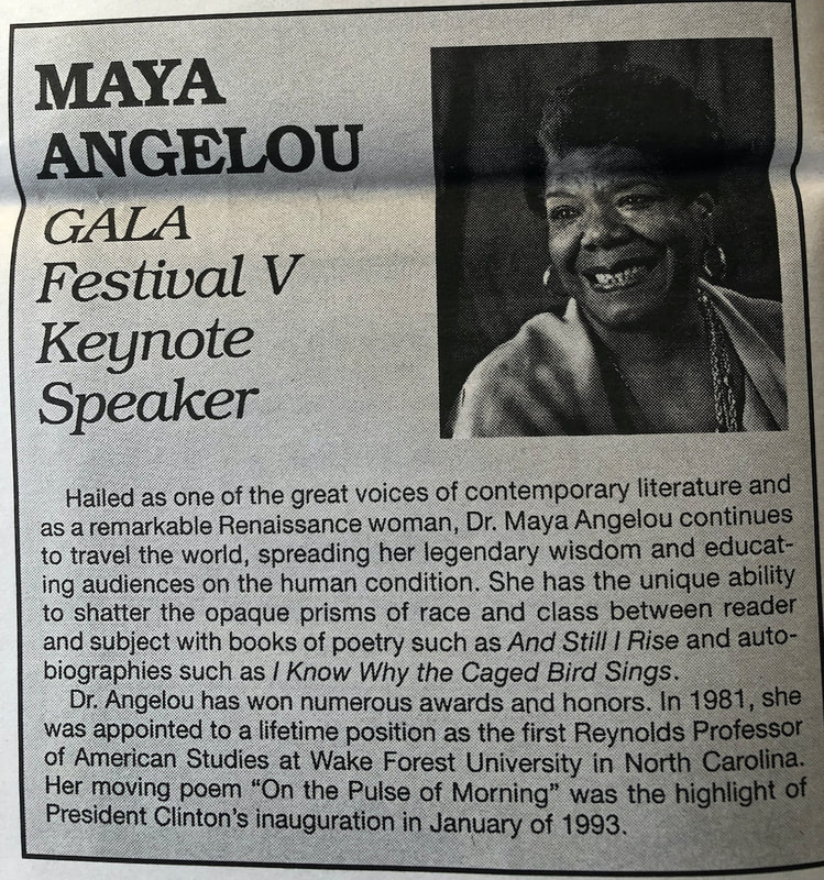 Festival V Keynote Speaker Dr. Maya Angelou