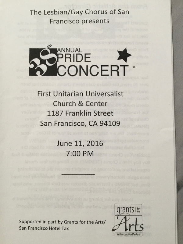 38th Annual Pride Concert program cover